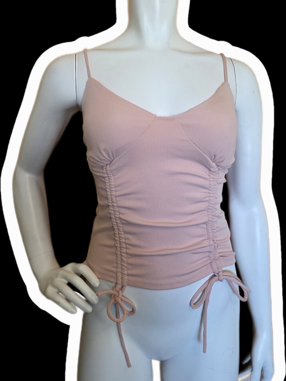 Shein Women’s Pink Ruched Camisole Tank Top